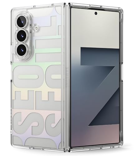 Image of Ringke Fusion Design Compatible with Samsung Galaxy Z Fold 7 Case [Scratch Resistant] Slim Transparent Protective Back Cover with Shockproof Bumper- Seoul