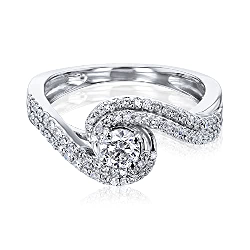 Kobelli Diamond Dual Wave Engagement Ring