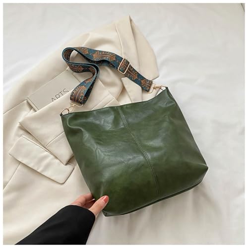 Image of Fashion Hobo Bags for Women Vegan Leather Crossbody Bag with Guitar Strap Shoulder Purses and Handbags