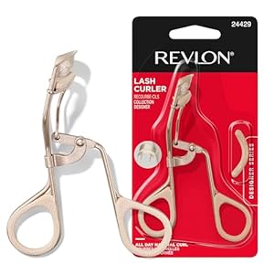 Revlon Designer Series Lash Curler, Eyelash Lift for an Eye Opening Look, Non-Slip Finger Grips, Easy to Use, 1 Count