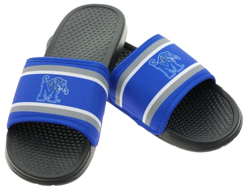 Image of FOCO NCAA Printed Team Logo and Color Stripes Comfortable Slide Sandals