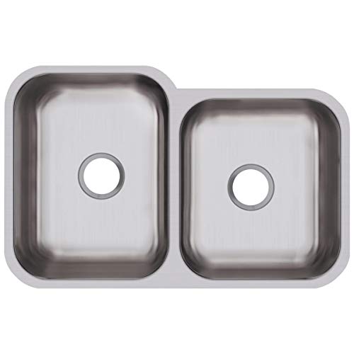 Black Friday Clearance Dayton DCFU312010R Offset Double Bowl Undermount Stainless Steel Sink