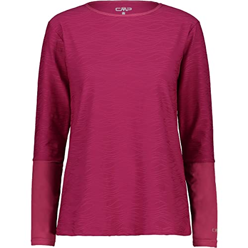 Jacquard Relief Long Sleeve Shirt Girl 42 Sangria jersey