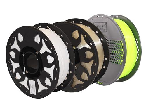 Image of WOL3D 1kg 2026 PLA PRO+ 3D Printing Filament - Improved Formula for Enhanced Strength (White+Clear+Flurosent), Eco-Friendly, Compatible with Most FDM 3D Printers, Made in India.