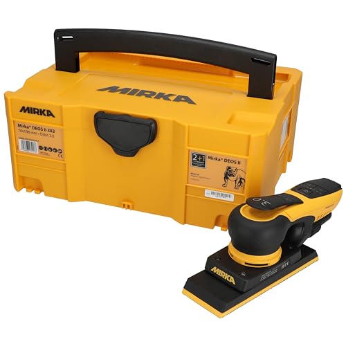Mirka DEOS II 383 Ponceuse vibrante en coffret 70x198mm 300 W Ponceuse à faibles vibrations pour un ponçage sans poussière du bois, de la construction...