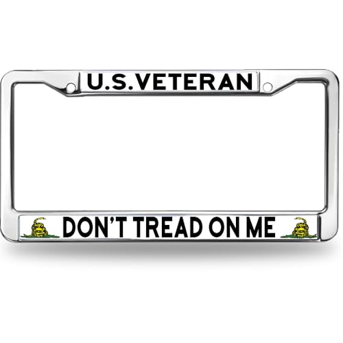 Image of US Veteran Pride Saying Metal License Plate Frame Proud Army Family License Plate Frame for Patriotic People