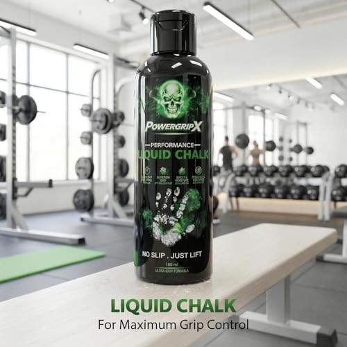 Image of Power GripX Liquid Chalk for Gym, Weightlifting, Climbing & Calisthenics | Long Lasting Sweat Resistant Grip | Professional Liquid Chalk for Men & Women (100 ML)