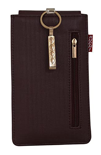 Image of Tickles Pouch Case for All Cellular Phones 6 Inches and Below(Cloth /Brown) Size: 6.5 Inches