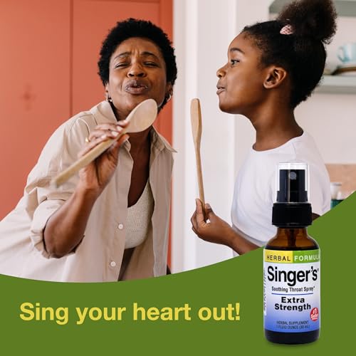 Herbs Etc. Singer\'s Saving Grace Extra Strength - Herbal Remedy Spray Aids Throat Comfort & Health - Soothing Hydrating Throat Support - Throat Relief Spray with Licorice - 1 fl oz (About 75 Serving)