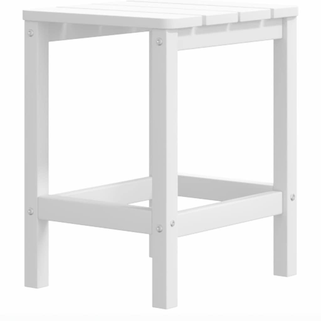 Sedute per esterni Sedia da patio Sedia a sdraio sedia esterno Sedie Giardino con Poggiapiedi e Tavolo Adirondack HDPE Bianco Per Arredo Esterno, Giardino, Terrazzo e Balcone