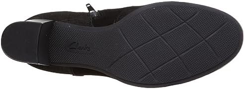 Clarks Women's Bayla Rose Fashion Boot, Black Suede, 9 Wide | Image 3