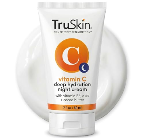 TruSkin Vitamin C Night Cream - Brightening Overnight Face Moisturizer with Vitamin B5, Aloe, MSM &...