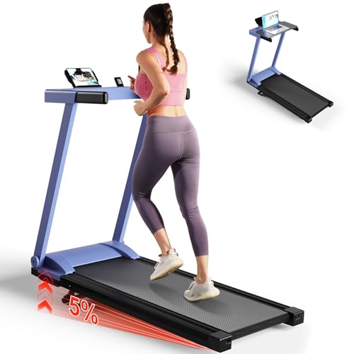 4-in-1 Treadmills for Home with Incline and Handles, Foldable Treadmill for Home Small Spaces, 300 LBS Capacity 3.0 HP 7.5 MPH Folding Running Treadmill with Smart App