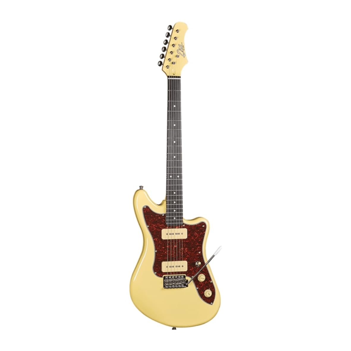 EKO GUITARS – Camaro VR 2 90, Guitarra Eléctrica, Cuerpo de Aliso, Mástil de Arce, Diapasón de Resina WPC, 2 Pastillas P-90, Interruptor de 3 vías, Controles de Volumen y Tono, Color Cream