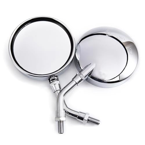 Rétroviseurs moto ronds rétro 10mm chrome rétroviseurs latéraux universels pour Café Racer