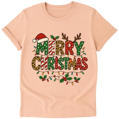 Merry Christmas Family T-Shirt – Handmade - Customizable Backside Text with Name, Year or Text | Personalized for Family, Friends & Couples
