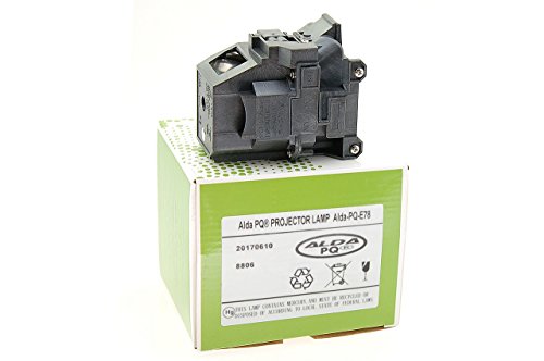 Alda PQ Premium, Lampada per proiettori compatibile con i proiettori EPSON CB-S03, EB-955W, EB-S18, EB-W22, EB-W28, EB-X18, EH-TW490, EH-TW5200, EH-TW570, V13H010L78, ELPLP78, Lampada con contenitore