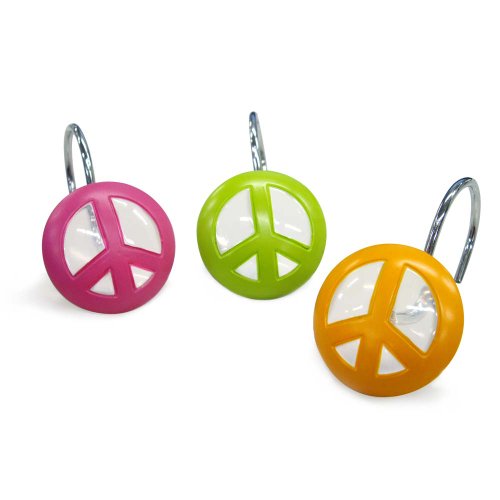 Allure Home Creations Peace Out Resin Shower Curtain Hooks