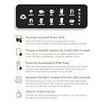 Fully Automatic Espresso Machine, Electric Coffee Grinder with Built-in 3-Level Grinder, Self-Cleaning Function 12 Cup Coffee Machine for Home/Office - Image 5