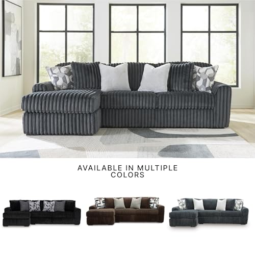 Image of Signature Design by Ashley Midnight Madness 2-Piece Sectional Sofa, Gray
