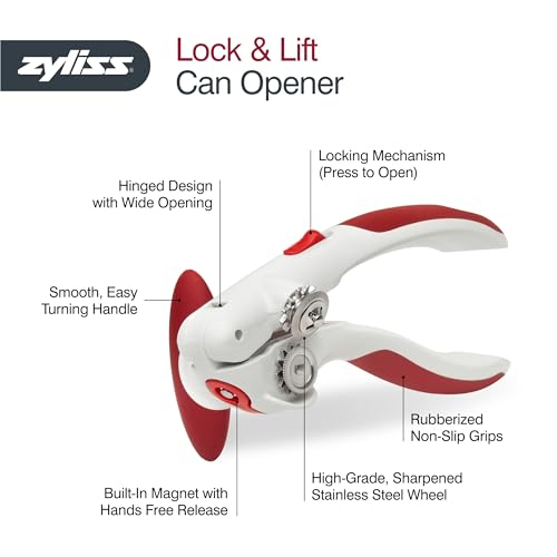 Zyliss E930018U Lock N' Lift Manual Can Opener With Lid Lifter Magnet thumb #5