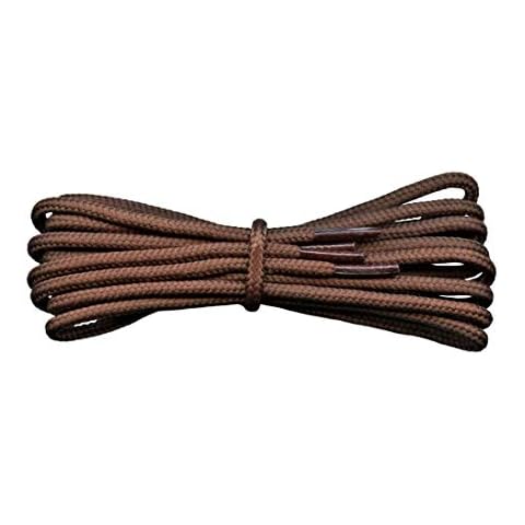 Strong Brown Boot Laces - 4 mm round - ideal for walking and hiking boots Dr Martens - Length 140 cm - Made in England Cover