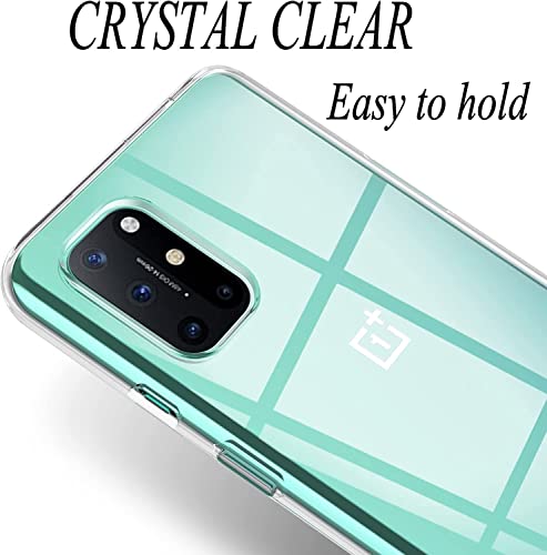 Image of NISHTECH for OnePlus 8T / OnePlus 9R Premium Transparent Hybrid Soft Slim Dust Proof Back Case Cover Silicone with Camera Protection