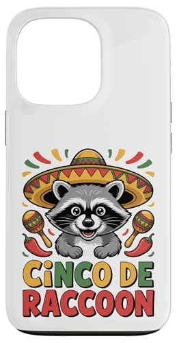 Cinco de Raccoon �ʔ������L�V�J���t�B�G�X�^���� �X�}�z�P�[�X iPhone 13 Pro �p