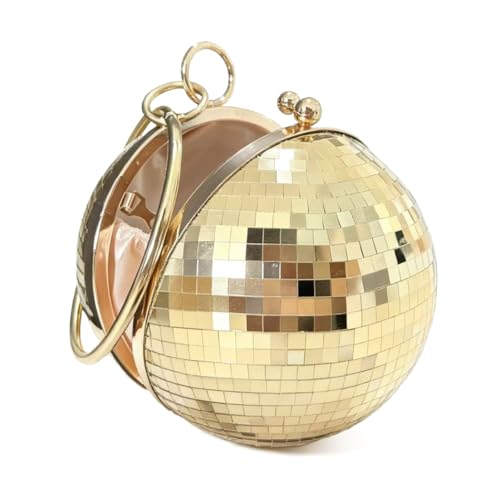 Disco Ball Purse For Women, Sparkly Sequin Glitter Wristlet Clutch,