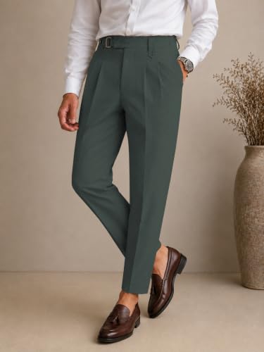 Image of TAGDO Men's Solid Colour Pant with Pocket || Casual Trosuer || Formal Trouser || Formal Slim Fit Pleated Pants for Men (2049)