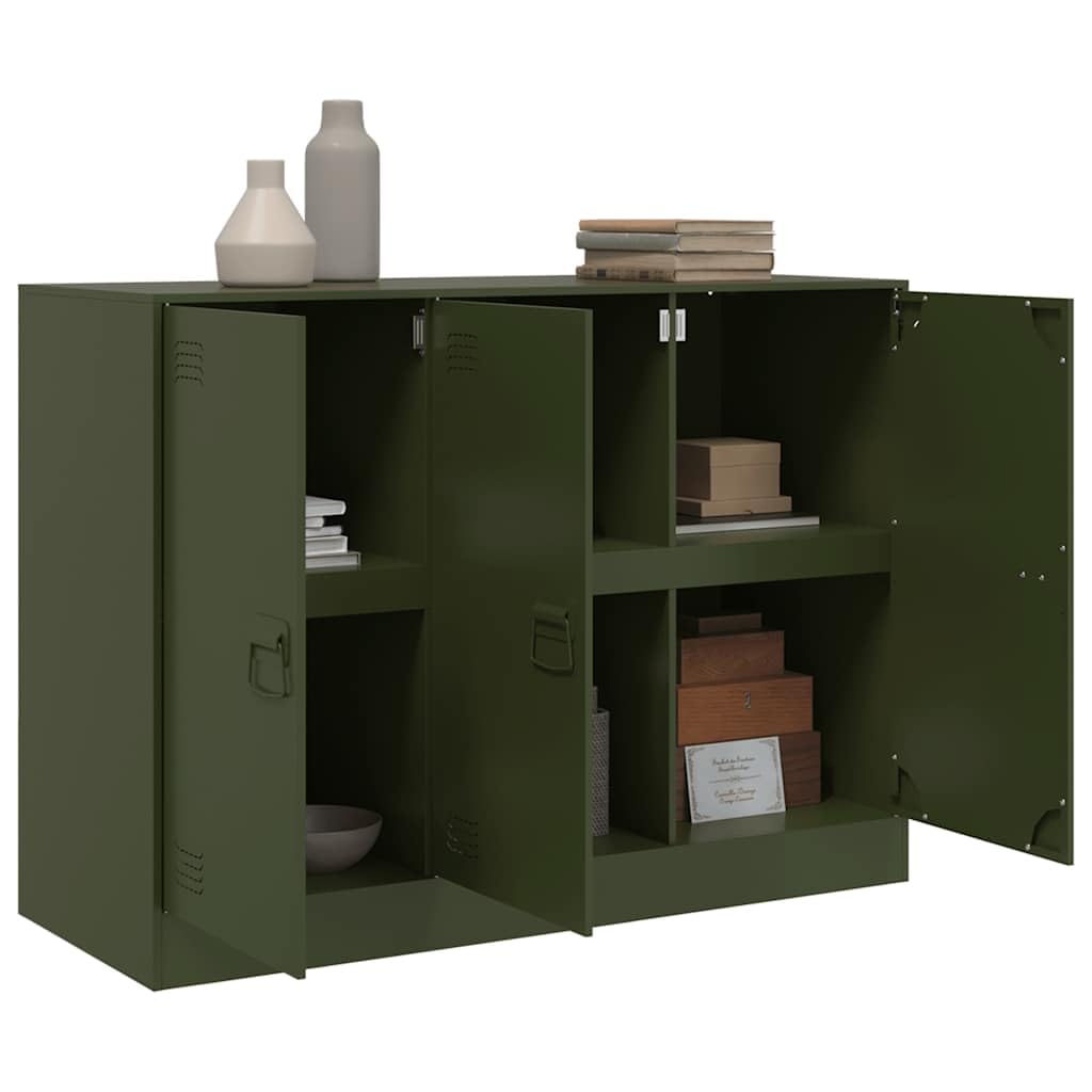 Aparador de Acero Verde Oliva 99x39x73 cm Verde,841725