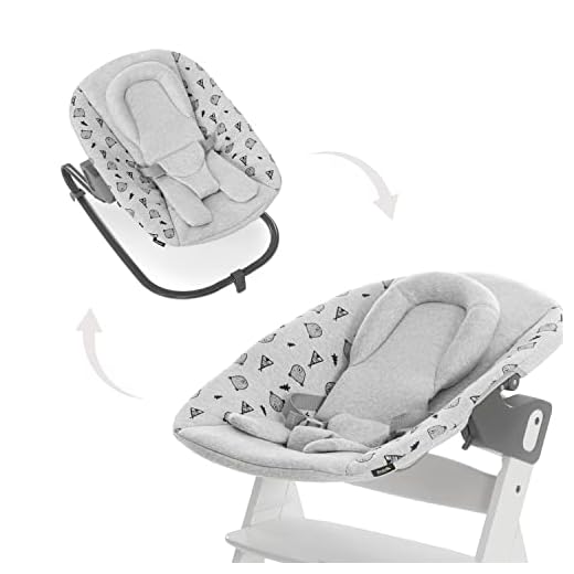 Hauck Alpha Bouncer Premium Hamaca Bebé, Mecedora, desde el nacimiento hasta los 9 kg, Reductor de Asiento, Función de Balanceo, Compatible con Tronas de Madera Evolutivas Alpha+ y Beta+