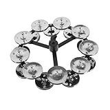 ULDIGI Percussion Tambourine Hihat Doppelreihig Edelstahl Scheiben Schlagzeug Zubehör Für Drummer Geschenk Trommeln Bühnenperformance