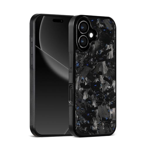Coque fibre de carbone forgée iPhone 17 Pro Max étui bleu mince