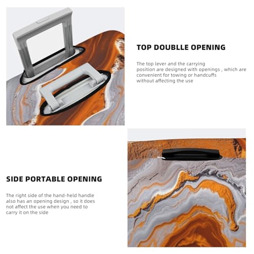 Flowing Sand Stone Texture Elastic Travel Luggage Covers Dustproof Scratch-Resistant Suitcase Protector Fit 22-24 Inch3