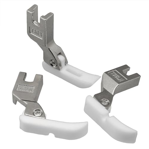 3 piezas pie prensatela teflón para máquina industrial miniatura 3