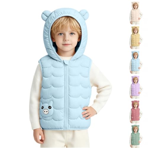 Toddler Puffer Vest Girls Hooded Sleeveless Zipper Down Coat - image 1