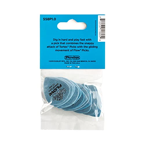 Dunlop 558P100 Médiators Tortex Flow Standard 1,00mm sachet de 12 - Les Beatles, Paul McCartney, John Lennon, RIngo Starr, George Harrison Dunlop 558P100 Médiators Tortex Flow Standard 1,00mm sachet de 12 – Image 6