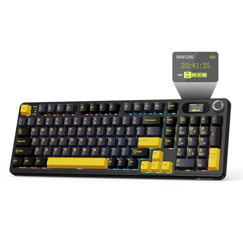 ATTACK SHARK×MAMBASNAKE X98PRO �Q�[�~���O�L�[�{�[�h ���C�����X�L�[�{�[�h �L�[�{�[�h bluetooth ���C�����X ���� �u���[�x���[�X�C�b�` �J�X�^�}�C�Y ���j�A HIFI �K�X�P�b�g�}�E���g LED�X�N���[�� PBT�L