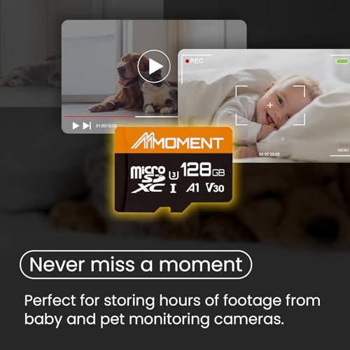 Image of MMOMENT MM13 128GB (2 Pack) Micro SDXC Card, A1, UHS-I, U3, V30, Class10 Compatible, Read Up to 95 MB /s,Write Up to 60 MB /s, SD Adapter Included