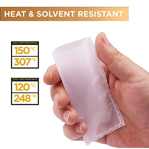 Bitomic Premium 37 Micron Rosin Bags - 2X4 Inch | 30 Pack | 100% Food-Grade | Zero Blowout Guarantee Nylon Tea Filter Bags (Maxi 150℃ ) | Easy Press Disposable Rosin Press Bags For Pre Press Mold #TOP4