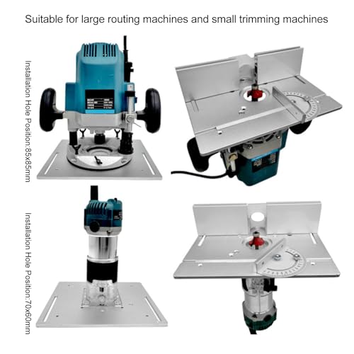 Aluminium Router Table Insert Plate, Multifunctional Woodworking Flip Plate for Trimming Engraving - Image 4
