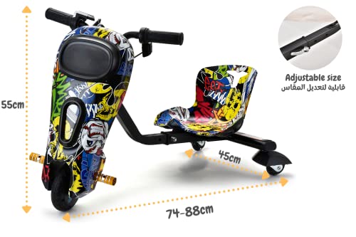 Image of Drift Scooter Super High Power, Bluetooth, 36V Electric Drifting Car with Key (Red Race)