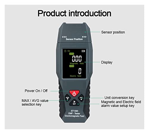 Medidor Digital Profesional de Campo Electromagnético EMF miniatura 6