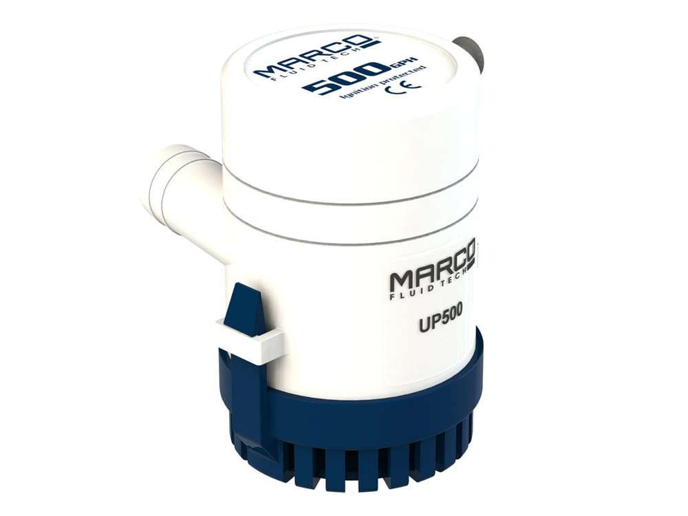 MARCO Pompa di sentina UP500 12V 32l/min, pompa di sentina prodotta in Italia
