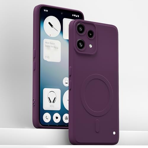 Image of Pikkme Back Cover for Nothing Phone 3a Lite 5G Soft Matte Silicone Mag-Safe Design (Mag-Safe Not Support) Camera Protection | Slim Fit Bumper Cover (Purple)