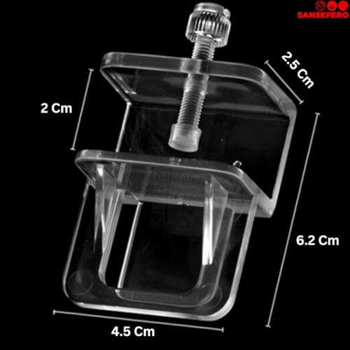 Image of SANSEFERO Premier Plants Aquarium Fish Tank Glass Cover Clip Support Holder Top Cover Adjustable Anti-Escape Holder For Fish Tank ( 6 Pieces)