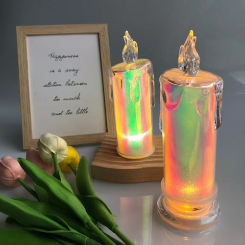 Image of Big LED Tea Light Candles | Flameless & Smokeless Diya | Decorative Acrylic Candle | Home Decor, Navratri Decor, Diwali Decoration Item, Pooja Room, Table, Mandir Decor | Popo Toys