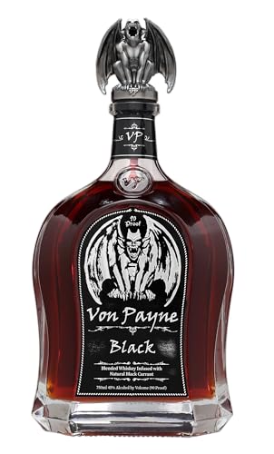 Von Payne Black Whisky | 70cl, 45% ABV / 90 Proof | Black Currant Infused Whisky from Florida