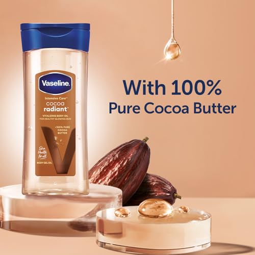 Image of Vaseline Intensive Care Cocoa Radiant Body Oil | With Cocoa Butter | Non-Greasy Formula for Dry Skin | 200 ML